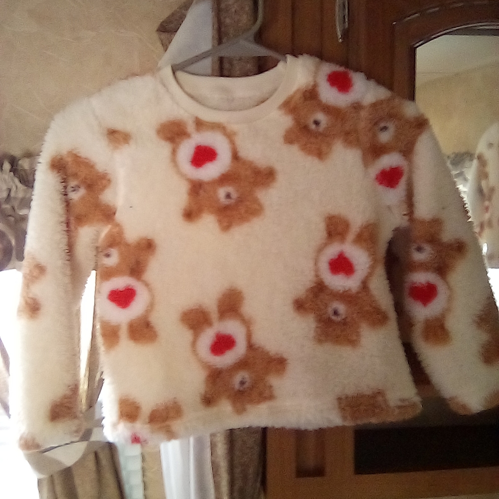 SHEIN Cream and Brown Teddy Bear Kids Set